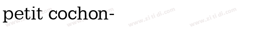 petit cochon字体转换